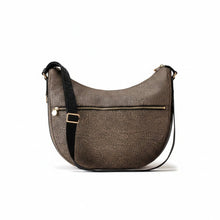 Carica l&#39;immagine nel visualizzatore di Gallery, Borbonese Luna Bag Medium OP Natural/Black - STANGA Pelletteria
