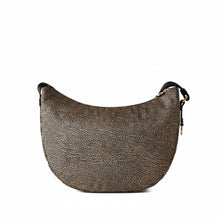 Carica l&#39;immagine nel visualizzatore di Gallery, Borbonese Luna Bag Middle Op Natural/Black - STANGA Pelletteria
