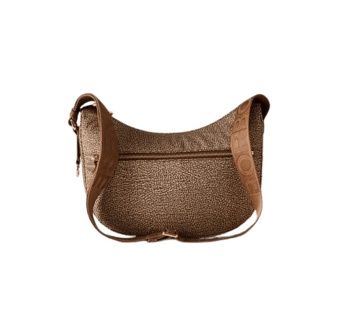 Borbonese Luna Bag Small Beige/Marrone - STANGA Pelletteria