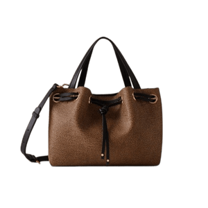 Borbonese Marèe Shopper Medium Op Naturale/Nero - STANGA Pelletteria