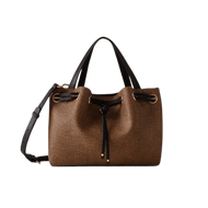 Borbonese Marèe Shopper Medium Op Naturale/Nero - STANGA Pelletteria