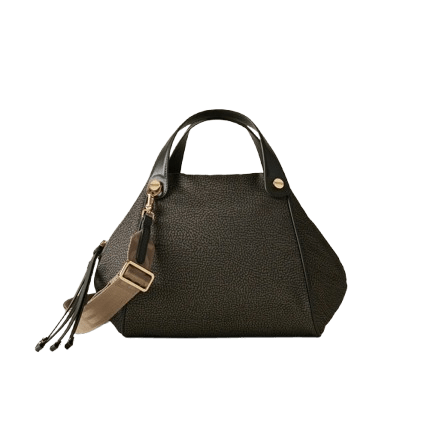 Borbonese Marie Bauletto Medium Alloro - STANGA Pelletteria