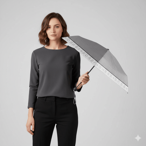 Borbonese Ombrello Mini Cream/Op Naturale - STANGA Pelletteria