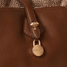 Carica l'immagine nel visualizzatore di Gallery, Borbonese Poche Bowler Bag Medium Beige/Marrone - STANGA Pelletteria
