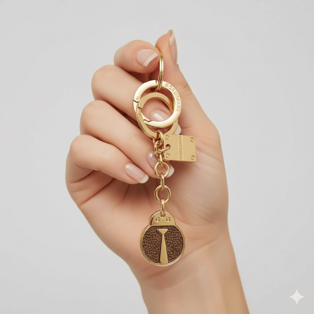 Borbonese Portachiavi coccinella Metallo Color Oro - STANGA Pelletteria