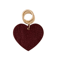 Carica l&#39;immagine nel visualizzatore di Gallery, Borbonese Portachiavi Cuore Merlot - STANGA Pelletteria
