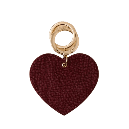 Borbonese Portachiavi Cuore Merlot - STANGA Pelletteria