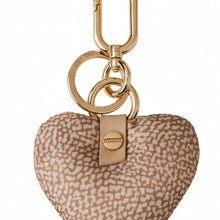 Carica l'immagine nel visualizzatore di Gallery, Borbonese Portachiavi Cuore Tessuto Sabbia - STANGA Pelletteria

