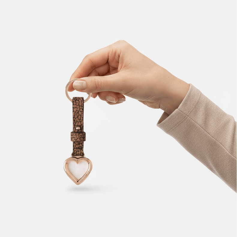 Borbonese Portachiavi Di Metallo e Tela OP - STANGA Pelletteria