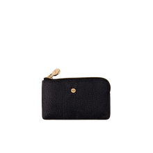 Carica l&#39;immagine nel visualizzatore di Gallery, Borbonese Portachiavi Medium Zip Con Anello Dark Black - STANGA Pelletteria
