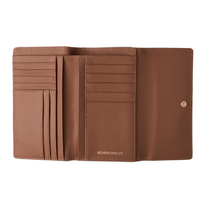 Borbonese Portafoglio Con Patta Medium Mauve - STANGA Pelletteria