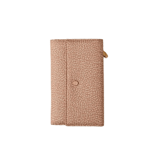 Borbonese Portafoglio Con Patta Medium Mauve - STANGA Pelletteria