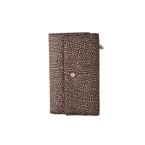 Borbonese Portafoglio Con Patta Medium Op Natural Black - STANGA Pelletteria