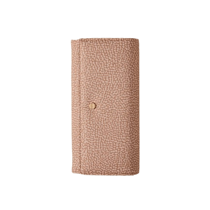 Borbonese Portafoglio Large Con Patta Mauve - STANGA Pelletteria