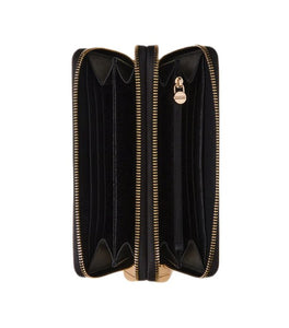 Borbonese Portafoglio Large Doppia Zip Dark Black - STANGA Pelletteria