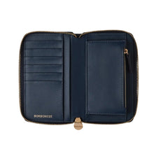 Carica l'immagine nel visualizzatore di Gallery, Borbonese Portafoglio Zip Around Medium Portamonete Staccabile Blu Lapis - STANGA Pelletteria

