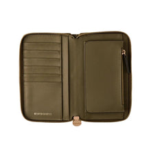 Carica l'immagine nel visualizzatore di Gallery, Borbonese Portafoglio Zip Around Medium Portamonete Staccabile Olive - STANGA Pelletteria
