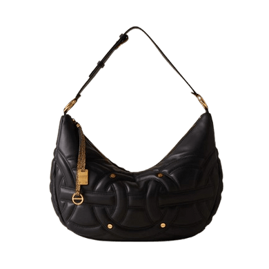 Borbonese Rondò Hobo Medium Nero/Op Naturale - STANGA Pelletteria