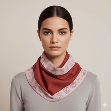 Carica l&#39;immagine nel visualizzatore di Gallery, Borbonese Sciarpa Lavanda/Merlot - STANGA Pelletteria
