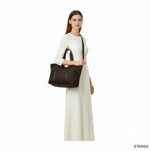 Carica l&#39;immagine nel visualizzatore di Gallery, Borbonese Shopping a Spalla Verde (borsa di seconda mano) 933054292 - STANGA Pelletteria
