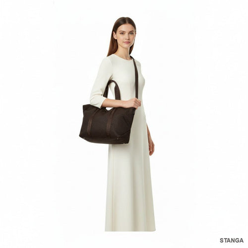 Borbonese Shopping a Spalla Verde (borsa di seconda mano) 933054292 - STANGA Pelletteria