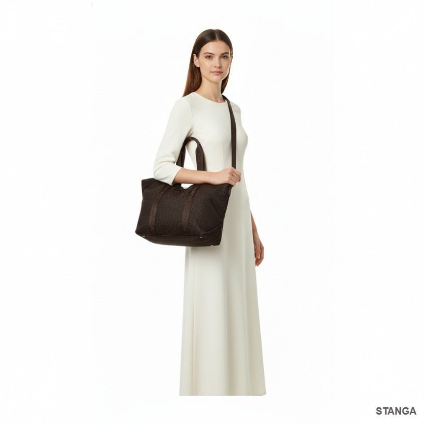 Borbonese Shopping a Spalla Verde (borsa di seconda mano) 933054292 - STANGA Pelletteria