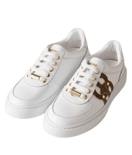 Carica l&#39;immagine nel visualizzatore di Gallery, Borbonese Sneakers Con Logo Camoscio Bianco/Op naturale - STANGA Pelletteria
