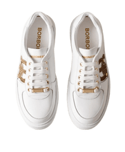 Carica l&#39;immagine nel visualizzatore di Gallery, Borbonese Sneakers Con Logo Camoscio Bianco/Op naturale - STANGA Pelletteria
