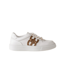 Carica l&#39;immagine nel visualizzatore di Gallery, Borbonese Sneakers Con Logo Camoscio Bianco/Op naturale - STANGA Pelletteria
