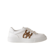Borbonese Sneakers Con Logo Camoscio Bianco/Op naturale - STANGA Pelletteria