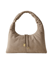 Carica l&#39;immagine nel visualizzatore di Gallery, Borbonese Twinnie Hobo Large Op Naturale/Nero - STANGA Pelletteria
