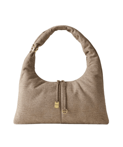 Borbonese Twinnie Hobo Large Op Naturale/Nero - STANGA Pelletteria