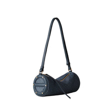 Carica l'immagine nel visualizzatore di Gallery, Borbonese Vis A Vis Bowler Small Borsa A Spalla Blu Lapis - STANGA Pelletteria
