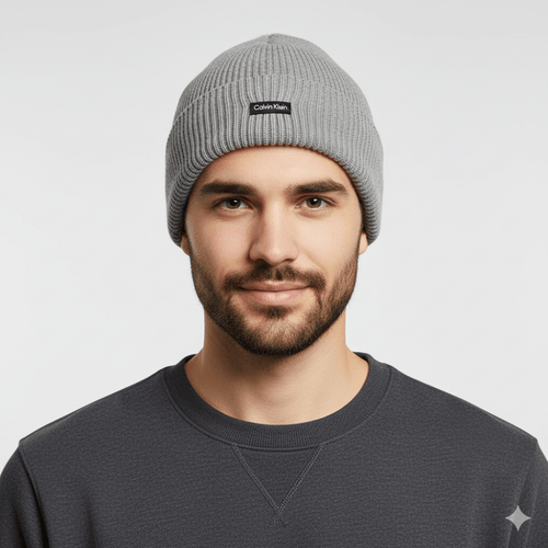 Calvin Klein Berretto In Misto Lana Ghost Gray - STANGA Pelletteria