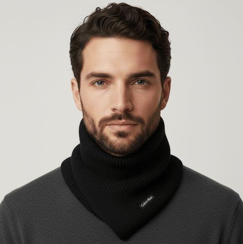 Calvin Klein Sciarpa In Misto Lana Ck Black - STANGA Pelletteria