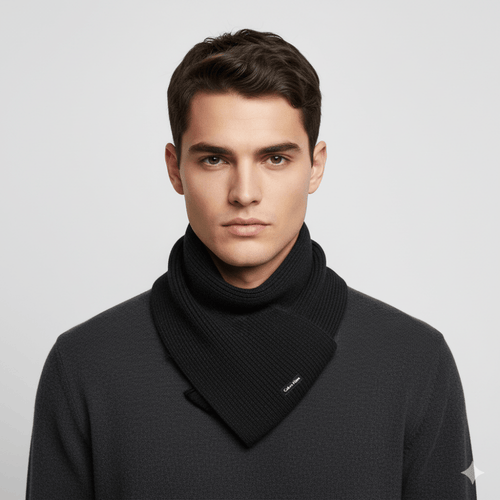 Calvin Klein Sciarpa In Misto Lana Dark Grey - STANGA Pelletteria