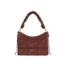Carica l'immagine nel visualizzatore di Gallery, Coccinelle Boheme Check Suede Embroidery Small Berry/Berry - STANGA Pelletteria
