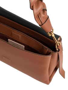 Coccinelle Boheme Double Small Cognac/Noir - STANGA Pelletteria