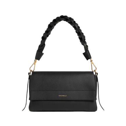 Coccinelle Boheme Double Small Noir/Cognac - STANGA Pelletteria
