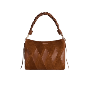 Coccinelle Boheme New Geometric Patch Cognac - STANGA Pelletteria
