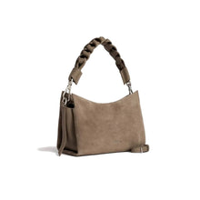 Carica l'immagine nel visualizzatore di Gallery, Coccinelle Boheme Suede Bimaterial Small Warm Taupe/Warm Taupe - STANGA Pelletteria
