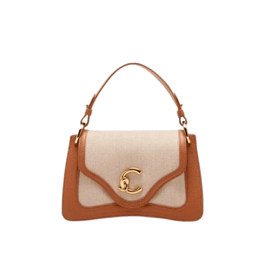 Coccinelle C - Me Canvas Small A Mano E Tracolla Natural/Cuir - STANGA Pelletteria
