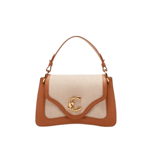 Coccinelle C - Me Canvas Small A Mano E Tracolla Natural/Cuir - STANGA Pelletteria