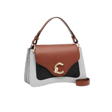 Carica l&#39;immagine nel visualizzatore di Gallery, Coccinelle C - Me Medium Tricolor Snow/Cognac/Noir - STANGA Pelletteria
