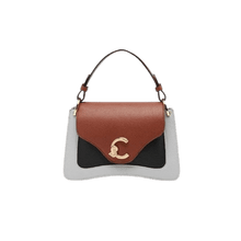 Carica l&#39;immagine nel visualizzatore di Gallery, Coccinelle C - Me Medium Tricolor Snow/Cognac/Noir - STANGA Pelletteria
