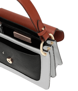 Coccinelle C - Me Medium Tricolor Snow/Cognac/Noir - STANGA Pelletteria