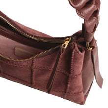 Carica l'immagine nel visualizzatore di Gallery, Coccinelle Check Suede Embroidery Berry - STANGA Pelletteria

