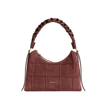 Carica l'immagine nel visualizzatore di Gallery, Coccinelle Check Suede Embroidery Berry - STANGA Pelletteria
