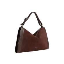 Carica l&#39;immagine nel visualizzatore di Gallery, Coccinelle Elinor Suede Bimaterial Medium Brunette - STANGA Pelletteria
