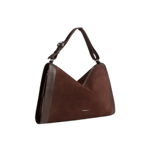 Coccinelle Elinor Suede Bimaterial Medium Brunette - STANGA Pelletteria